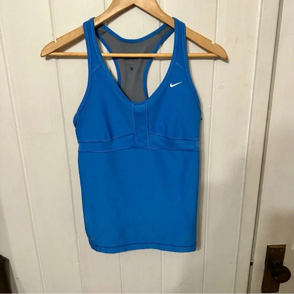 Nike Women's Dri-Fit Razor Back tank with bra - Picture 1 of 4